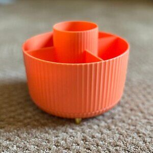 Makeup Brush Holder Organizer,360° Rotating Makeup Brush Organizer,5 Slot